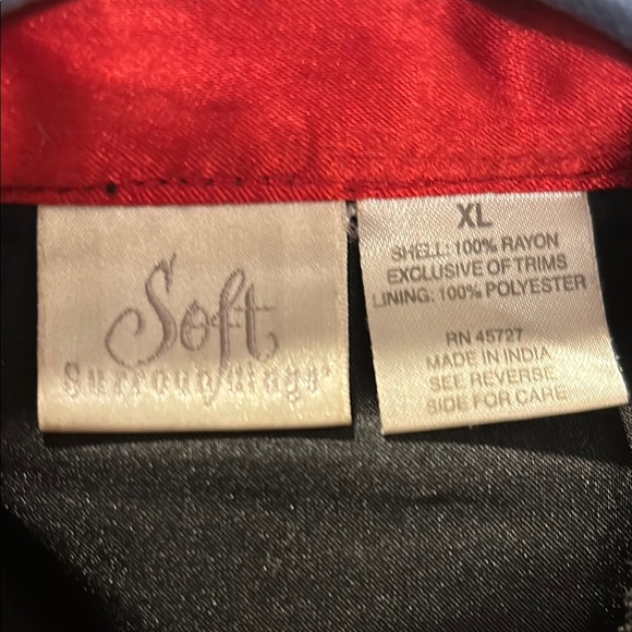 Soft Surroundings Sz XL Romantic Rich Black Velvet Art-to-Wear Open Jacket - Picture 5 of 7